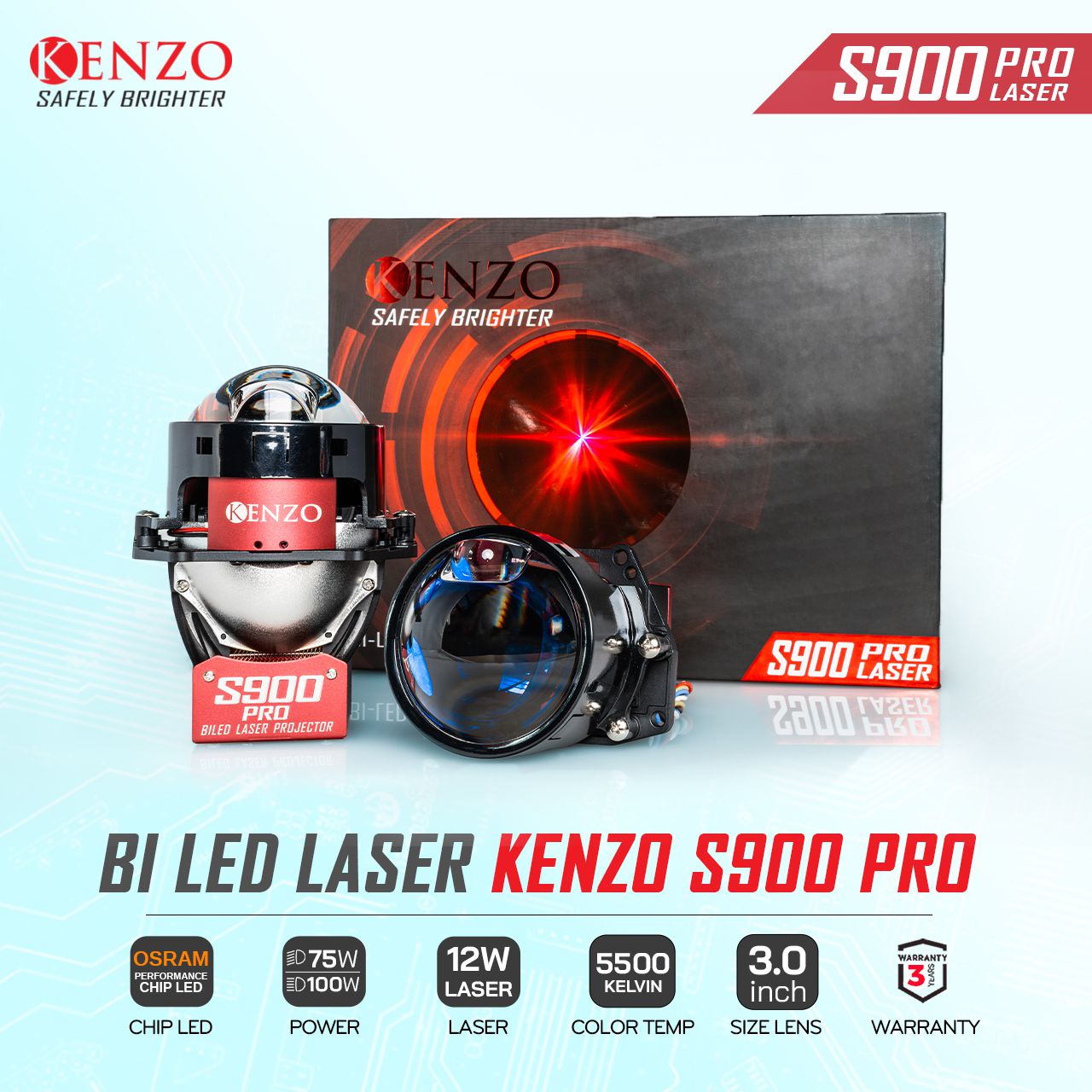 Bi Led 3.0 Kenzo S900Pro Laser