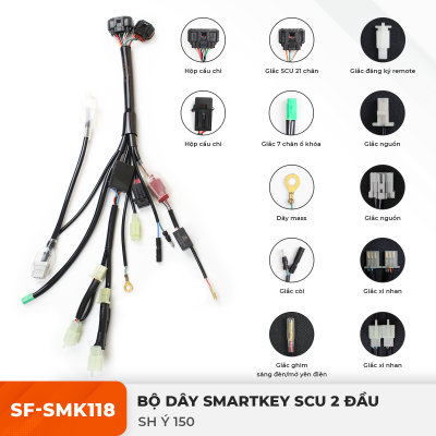Cụm dây smart key SCU 2 đầu-  SH Ý 150 - SF-SMK118