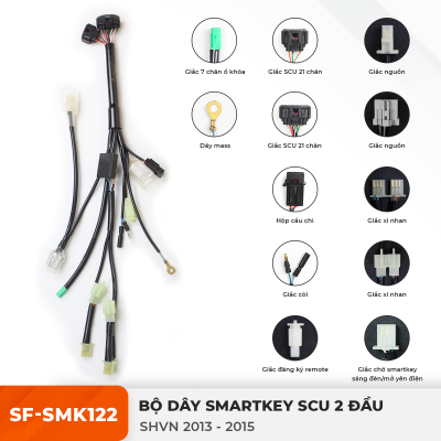Cụm dây smart key SCU 2 đầu- SHVN 2013-2015 - SF-SMK122